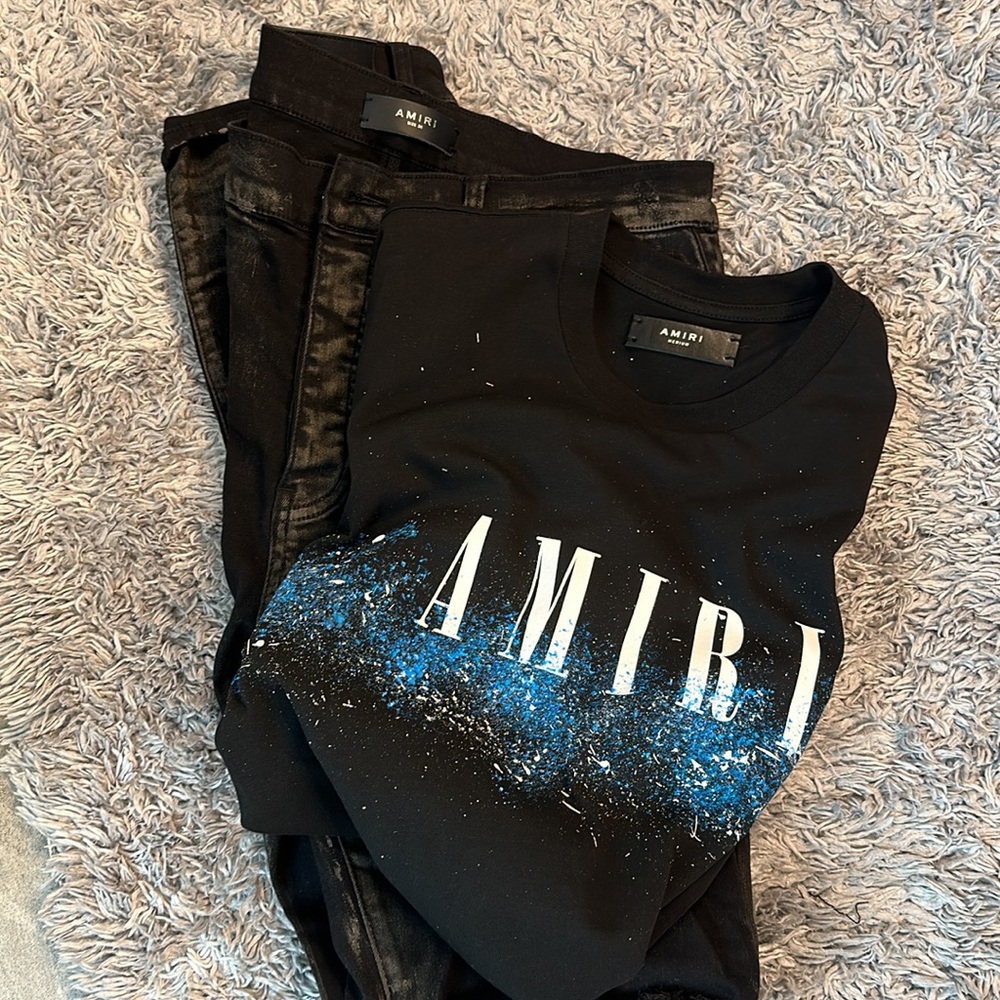 Amiri jeans and tshirt. Bundle deal. 100% AUTHENTIC.